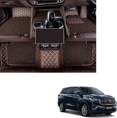 Autoclow Leatherite 7D Mat For  Toyota Innova Hycross (7 Seater)(Brown, Brown)