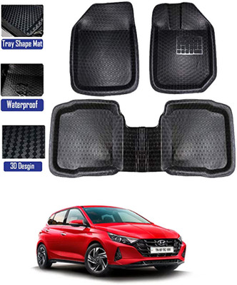 MATIES Plastic Tray Mat For  Hyundai i20(Black)