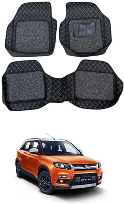 ARNEJA Leatherite 7D Mat For  Maruti Vitara Brezza(Silver, Black)