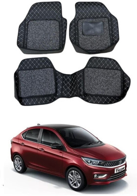 Arnejaa Leatherite 7D Mat For  Tata Tigor(Silver, Black)