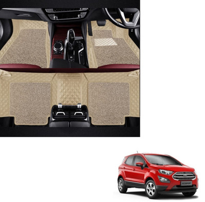 Autoclow Leatherite 7D Mat For  Ford Ecosport(Beige)