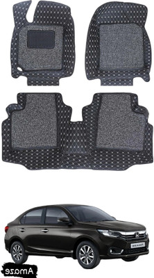 FF TRADERS Leatherite 7D Mat For  Honda Amaze(Black, Silver)