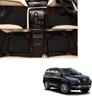 Autoclow Leatherite 7D Mat For  Toyota Fortuner(Beige, Black)