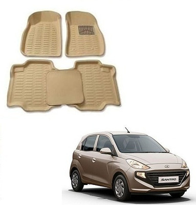 SLSHILPA Plastic 3D Mat For  Hyundai Santro(Beige)