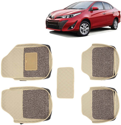 Kingsway Leatherite 7D Mat For  Toyota Yaris(Beige)