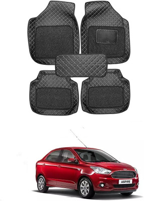 Arnejaa Leatherite 7D Mat For  Ford Aspire(Black)