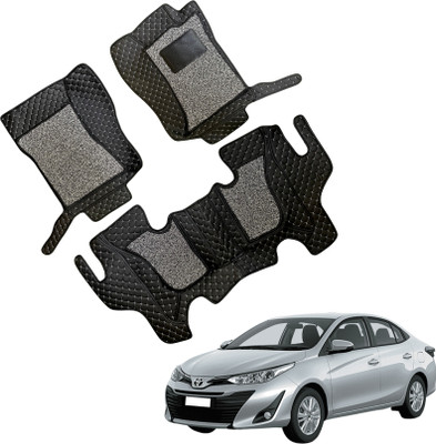 Mecarnic Leatherite 7D Mat For  Toyota Yaris(Black)