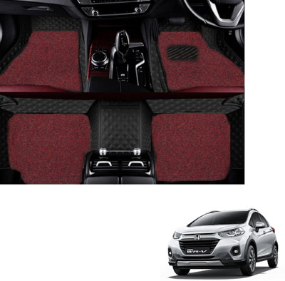 Autoclow Leatherite 7D Mat For  Honda WRV(Black, Red)