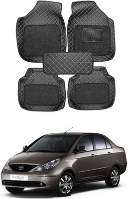 Arnejaa Leatherite 7D Mat For  Tata Indigo CS(Black)