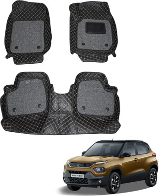 Fit Fly Leather 7D Mat For  Tata Punch(Black)