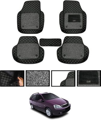 MATIES Leatherite 7D Mat For  Tata Indigo Marina(Black)