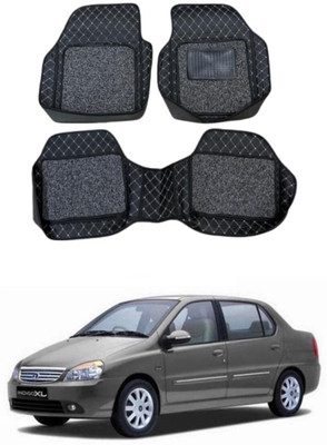 ARNEJA Leatherite 7D Mat For  Tata Indigo XL(Silver, Black)