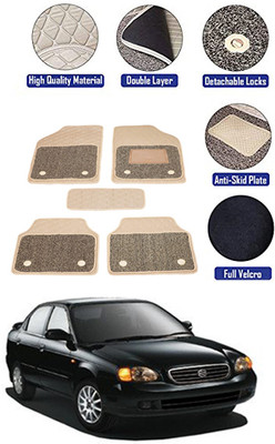 MATIES PVC 7D Mat For  Mahindra Universal For Car(Beige)