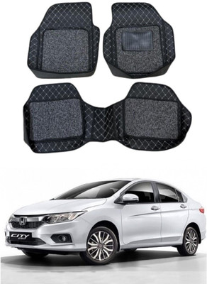 arneja trading company Leatherite 7D Mat For  Honda City i-Dtec(Silver, Black)