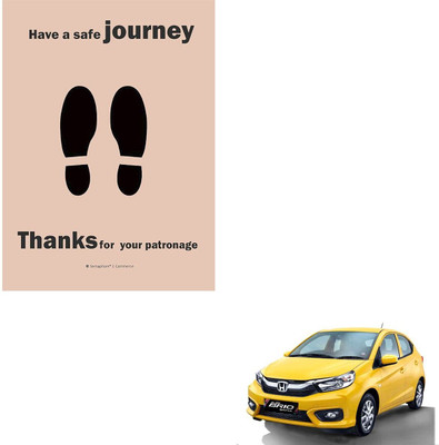 SEMAPHORE Paper Disposable Paper Mat For  Honda Brio(Brown)