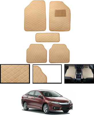 MATIES Leatherite Standard Mat For  Honda Universal For Car(Beige)