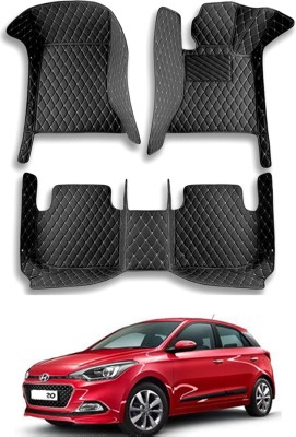 MATIES Leatherite 7D Mat For  Hyundai Elite i20(Black)