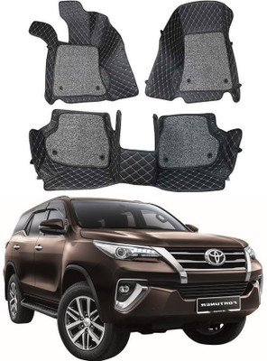 VIAZ VENTURES Leatherite 7D Mat For  Toyota New Fortuner(Black)