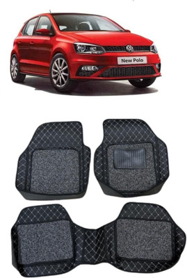 arneja trading company Leatherite 7D Mat For  Volkswagen Polo(Silver, Black)