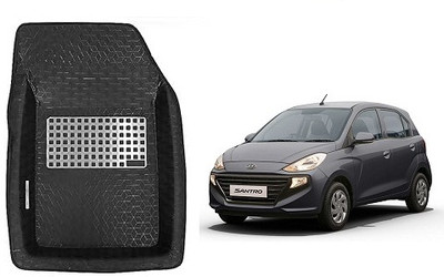SLSHILPA Plastic Tray Mat For  Hyundai Santro(Black)