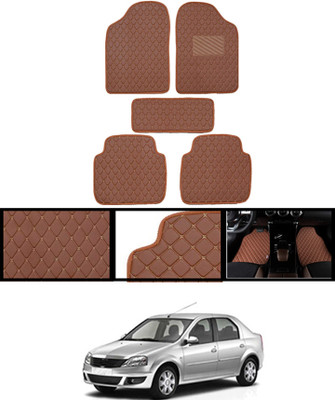 MSNP Leatherite Standard Mat For  Mahindra Logan(Brown)