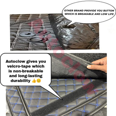 Autoclow Leatherite 7D Mat For  Hyundai Alcazar(Black)