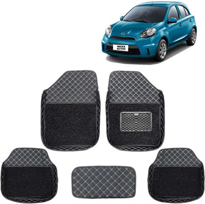 Kingsway Leatherite 7D Mat For  Nissan Micra Active(Black)