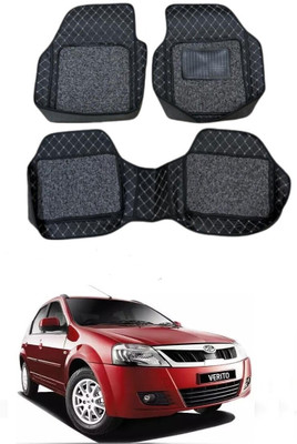 ARNEJA Polyutherine 3D Mat For  Mahindra Verito(Silver, Black)