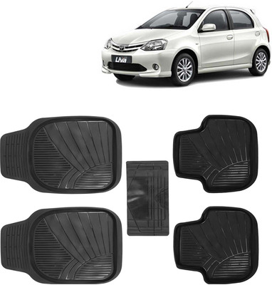 Kingsway PVC Tray Mat For  Toyota Etios Liva(Black)