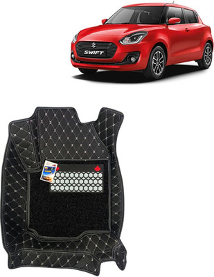 GRABIKA Leatherite 7D Mat For  Maruti Suzuki Swift(Black, Silver)
