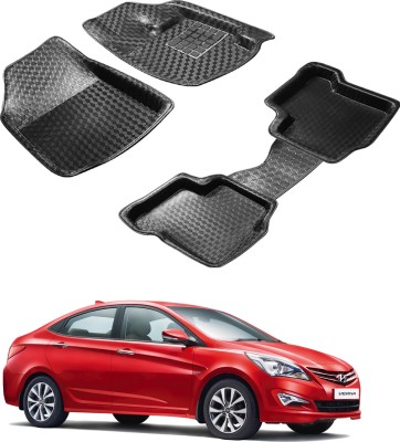 MOCKHE EVA, Plastic 3D Mat For  Hyundai Verna Fluidic(Black)