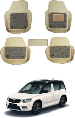 MATIES Leatherite 7D Mat For  Skoda Yeti(Beige)