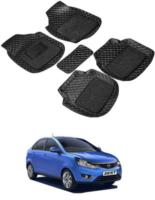 Autocom Leatherite 7D Mat For  Tata Zest(Black)