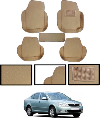 MSNP Leatherite 7D Mat For  Skoda Laura(Beige)