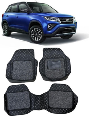 ARNEJA Leatherite 7D Mat For  Toyota Urban Cruiser(Silver, Black)