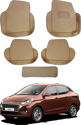 MATIES Leatherite 7D Mat For  Hyundai Aura(Beige)