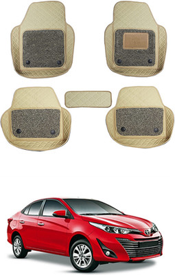 AYW Leatherite 7D Mat For  Toyota Yaris(Beige)