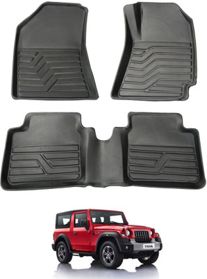 AYW PVC Tray Mat For  Mahindra Thar(Black)