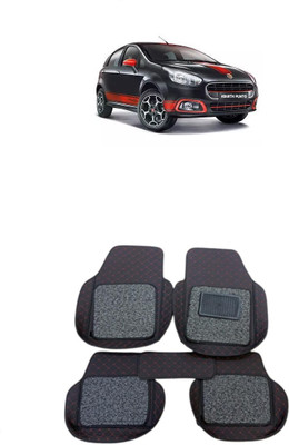 ARNEJA Leatherite 7D Mat For  Fiat Abarth Punto(Red, Black)