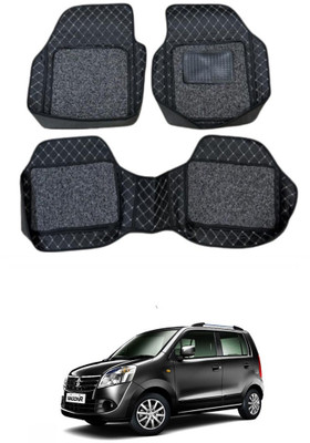 ARNEJA Leatherite 7D Mat For  Maruti WagonR(Silver, Black)
