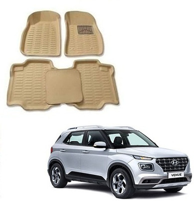 SLSHILPA Plastic 3D Mat For  Hyundai Venue(Beige)