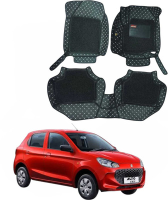 Footsace Leather 7D Mat For  Maruti Alto K10(Black)