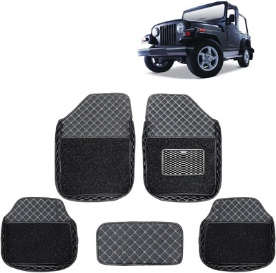 Kingsway Leatherite 7D Mat For  Mahindra Thar(Black)