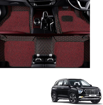 Autoclow Leatherite 7D Mat For  Hyundai Creta(Red, Red)