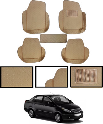 ABJD Leatherite 7D Mat For  Tata Manza(Beige)
