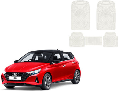 Autorepute Rubber Standard Mat For  Hyundai i20(White)