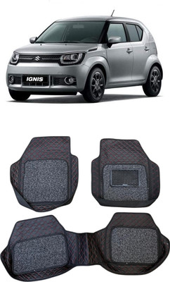 ARNEJA Leatherite 7D Mat For  Maruti Suzuki Ignis(Red, Black)