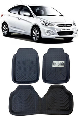 arneja trading company Polyutherine 3D Mat For  Hyundai Verna Fluidic(Black)