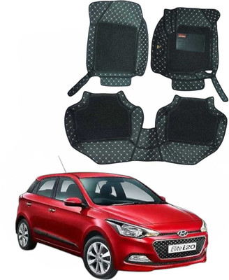 AUTOMOXCO Leather 7D Mat For  Hyundai Elite i20(Black)