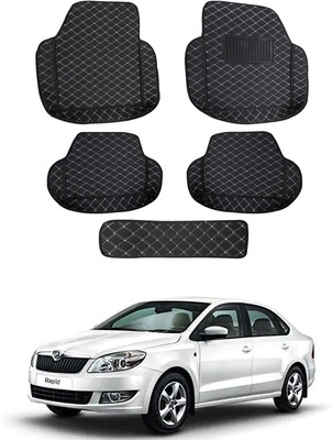 MATIES Leatherite 7D Mat For  Skoda Rapid(Black)